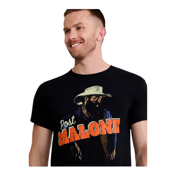 Posty Co Other - NWT Black Short-Sleeve Post Malone Crewneck T-Shirt- Size Medium
